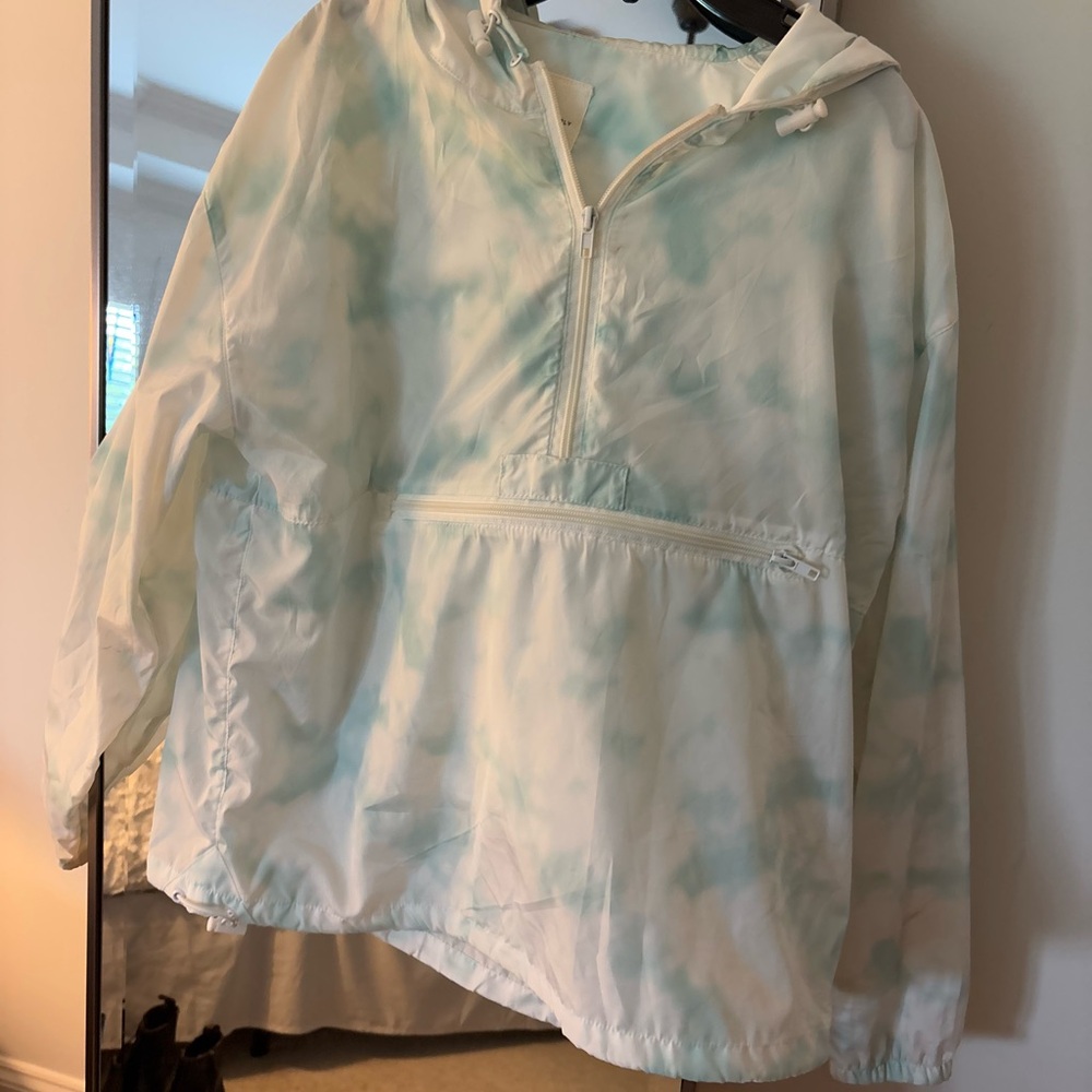 Thread & Supply Light Blue and White WindBreaker Jacket